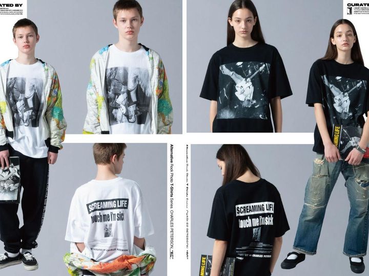 画像1: Tシャツ各￥13,750 出典：「オルタナティブ・ロックと写真、アートの関係性」