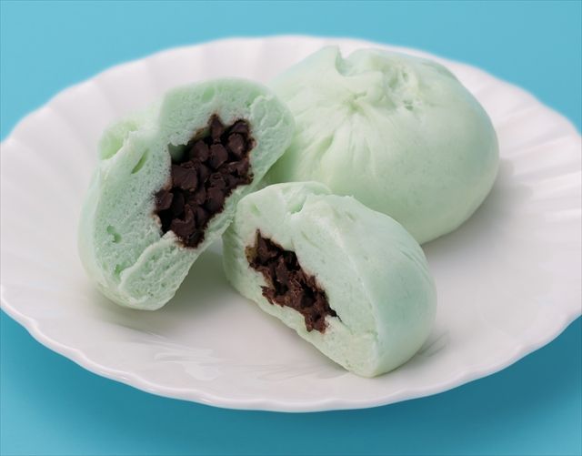 チョコミントまん