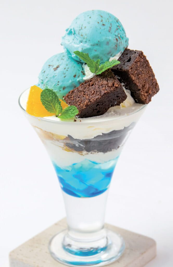 チョコミントパフェ イートイン対応メニュー