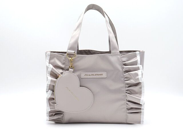 JILL by JILL STUART［ジル バイ ジルスチュアート］ハート形チャームつき フリルトートバッグ