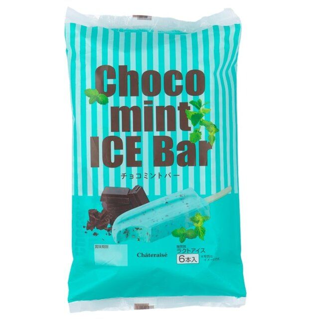 シャトレーゼのチョコミントバー6本入