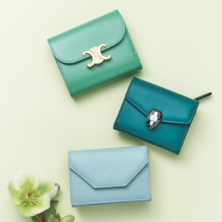 グリーンの開運財布