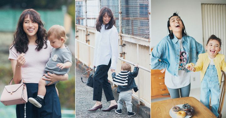 子どもと過ごすオシャレなママ