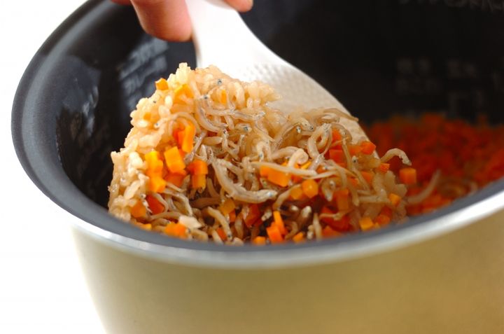 さっぱりジャコの炊き込みご飯の作り方2