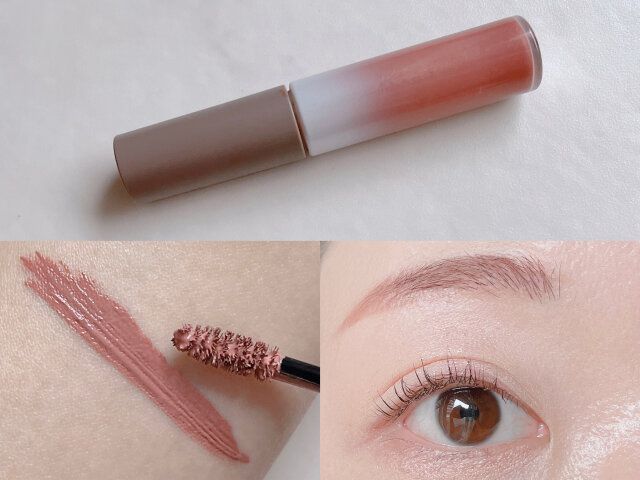 リリミュウ カラーインブロウマスカラ 02 ピンクブラウニー