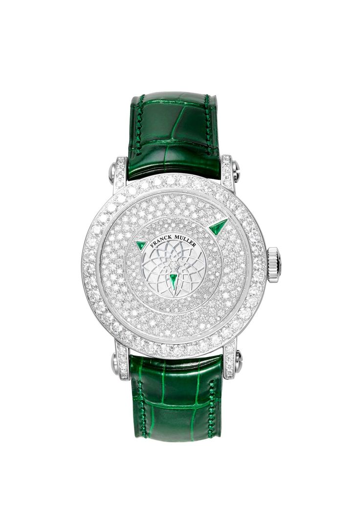 「トリプル ミステリー」（WG×ダイヤモンド×エメラルド、ケース径36mm、自動巻き）￥14,300,000（予価）＊発売時期未定／FRANCK MULLER