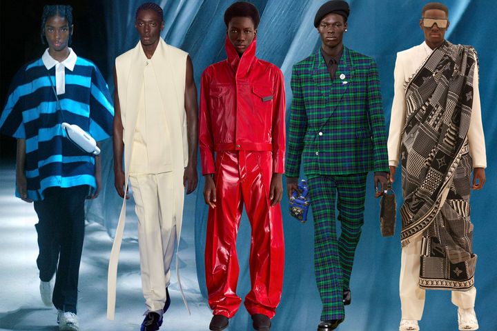 左から：ボッター、オフホワイト、ビアンカ・サンダース、ルイ・ヴィトン、ルイ・ヴィトン。<br /> 