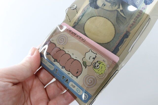 ダイソー PVCコインケース付3つ折財布 使用例 カード
