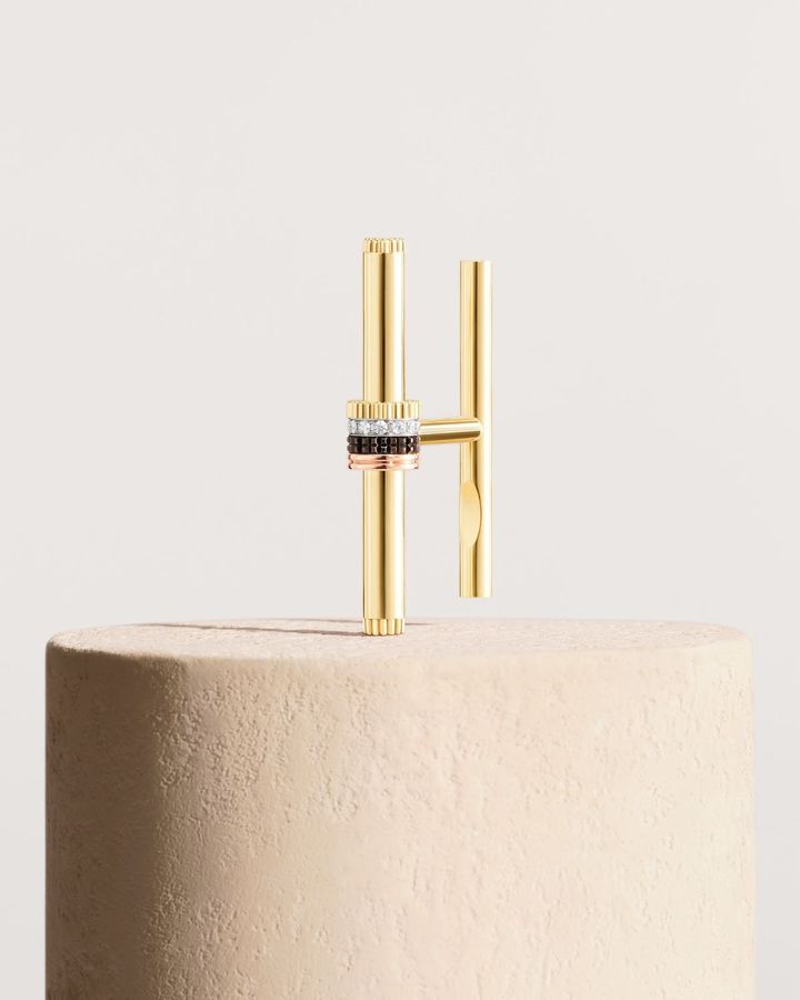 トゥー フィンガーリング（YG×PG×WG×ダイヤモンド×ブラウンPVD）￥1,597,200（予定価格）