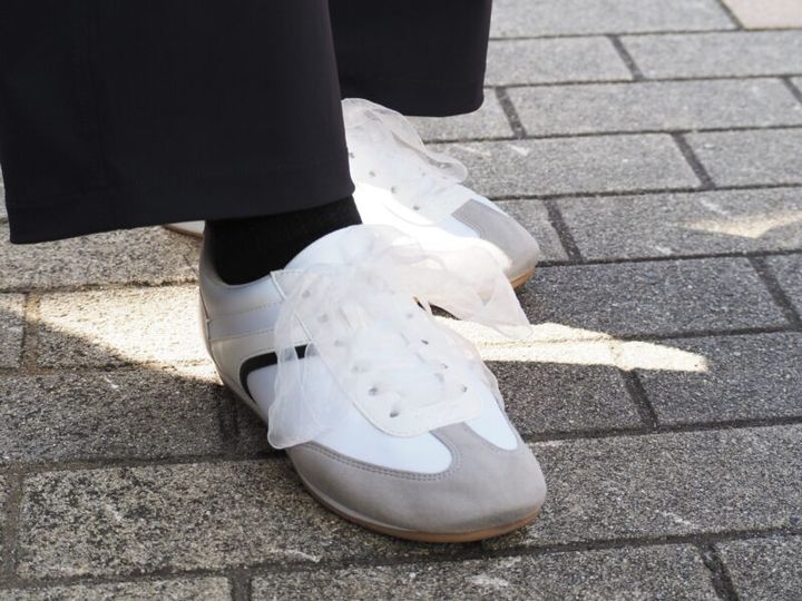 ジーユーのリボンスニーカー