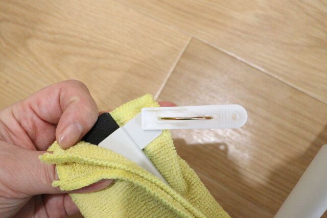 セリア ＜クリーンシリーズ＞フロアラバーほうき スチールパイプ クリップ