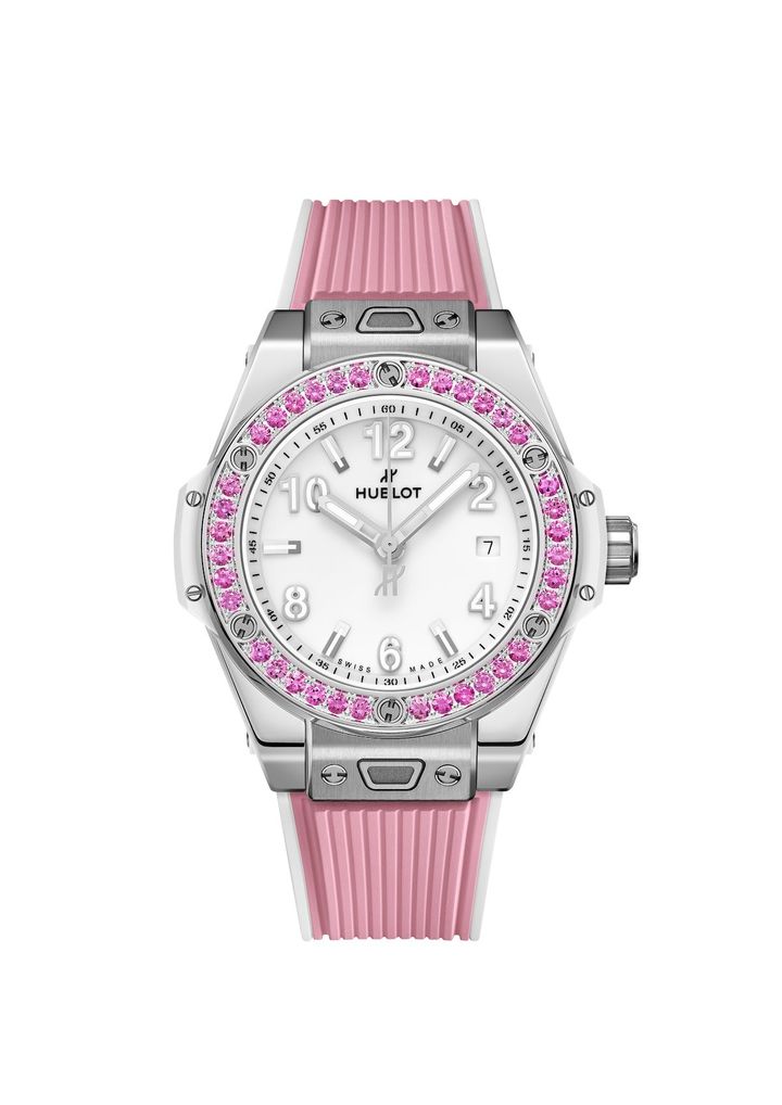 「ビッグ・バン ワンクリック ジョイフル」（SS×ピンクサファイア、ケース径33mm、自動巻き）￥1,947,000