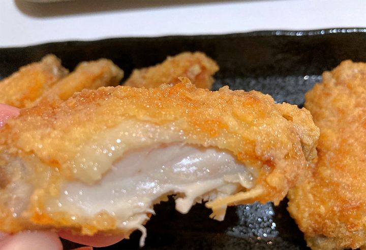 笠原流辛味チキンの断面