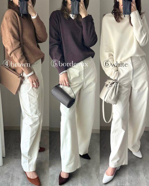 ユニクロのジャージーバレルレッグパンツのコーデ2