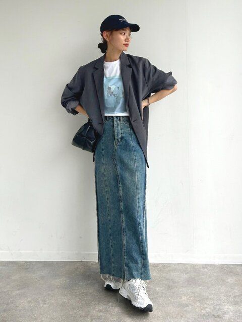 白Tシャツコーデ3