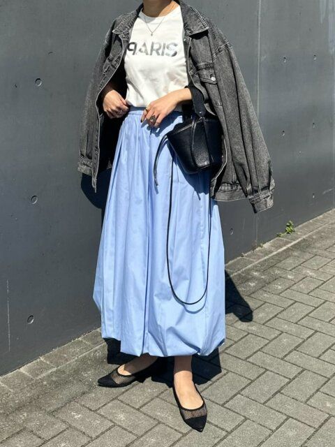 白Tシャツコーデ1