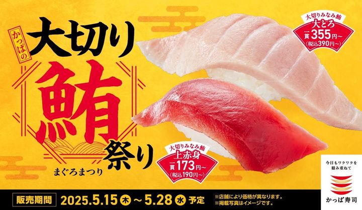 かっぱ寿司の新フェア「かっぱの大切り鮪祭り」のキービジュアル