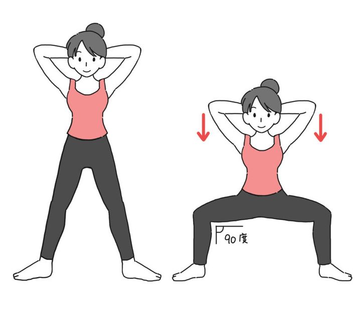 下半身を鍛える「ワイドスクワット」