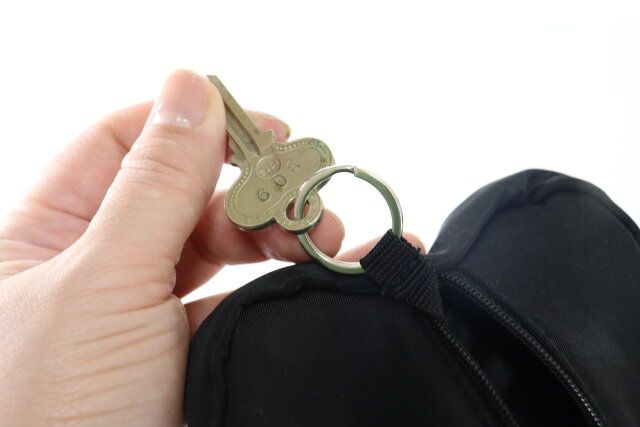 ミニハート型バッグチャームポーチ キーリング