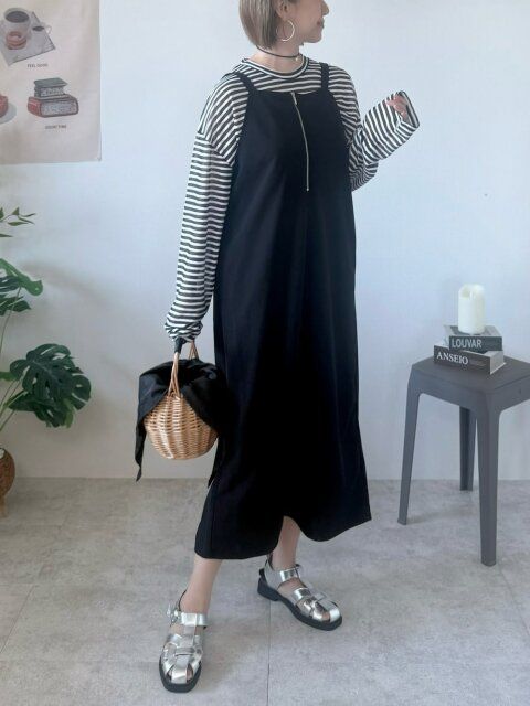 ボーダートップスコーデ1