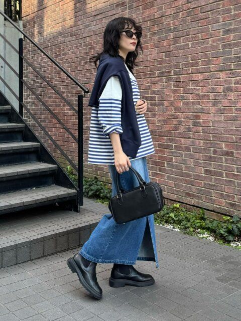 ボーダートップスコーデ4