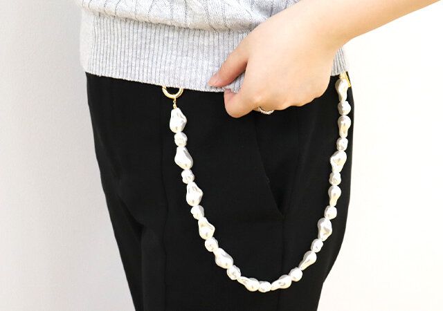 素敵なあの人TABASAバロックパール調チェーンアクセサリーボトムスチェーン