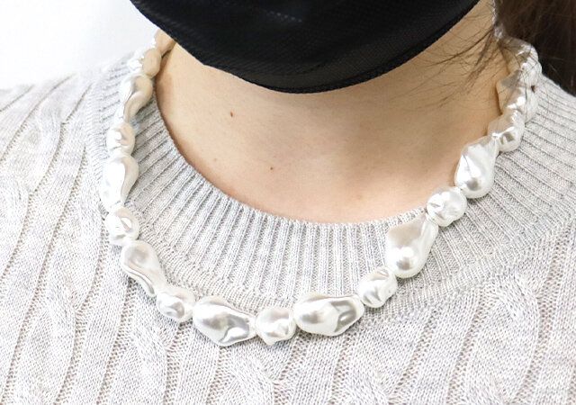 素敵なあの人TABASAバロックパール調チェーンアクセサリーネックレス