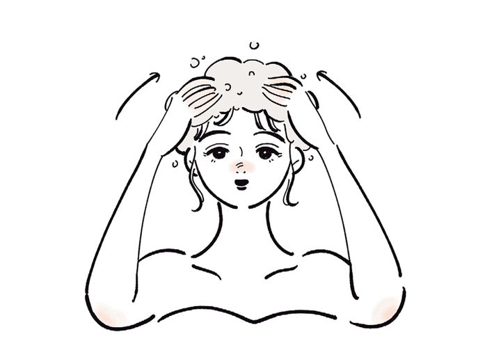 指の腹で優しく洗いすすぎはしっかり丁寧に。