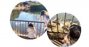 週末に公園にお出かけした際のSHELLYさんの娘さんたち