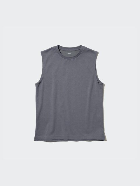 ユニクロのエアリズムコットンノースリーブTシャツ