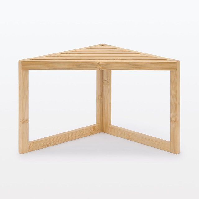 無印良品の竹材 コーナーラック1段