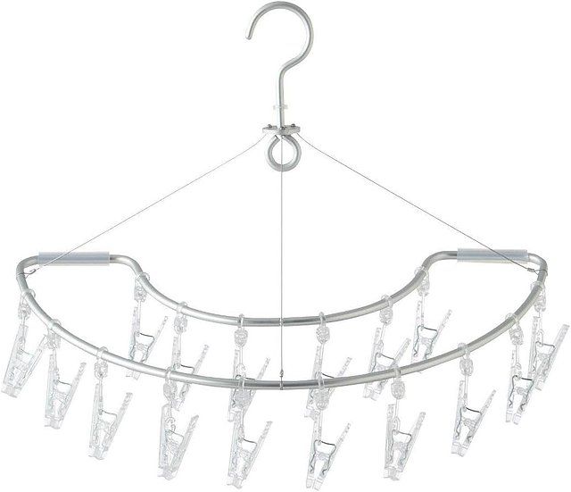 無印良品のアルミ壁面用ハンガー 16ピンチ