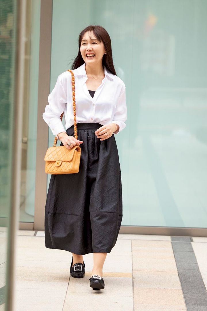 コスパ服はシックにまとめて大人らしい装いを意識