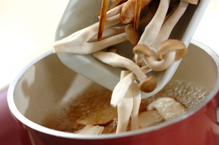 キノコとチーズのスープの作り方1