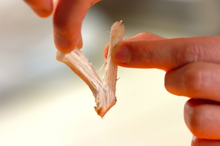 キノコとチーズのスープの下準備1