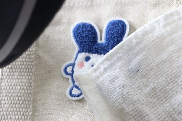 セリアのパイルワッペン（たまごっち）みみっちのつけ方