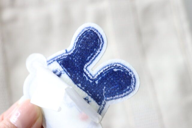 セリアのパイルワッペン（たまごっち）みみっちのはく離紙