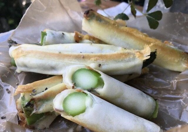 アスパラのチーズ春巻き
