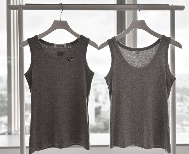 画像: 左：【ユニクロ × アニヤ・ハインドマーチ】T4TANK/リブタンクトップ 各¥1,500、右：ソフトリブタンクトップ¥1,000 www.uniqlo.com