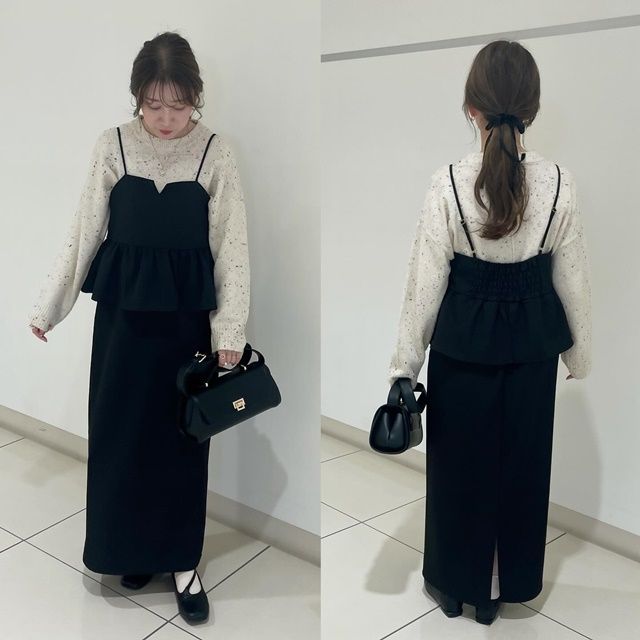 しまむら「ペプラムワンピース」