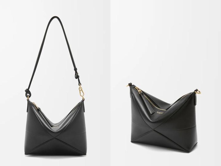 画像: 「パズルポーチ（シャイニーナパカーフ）」[縦15.5×横23×マチ6.5cm]￥225,500 出典：ロエベ