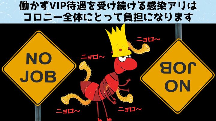 「働かず食べる準不老の石潰し」であるだけでなく、女王よりも優先してVIP待遇を受けるため、女王のケアが疎かになりえます。