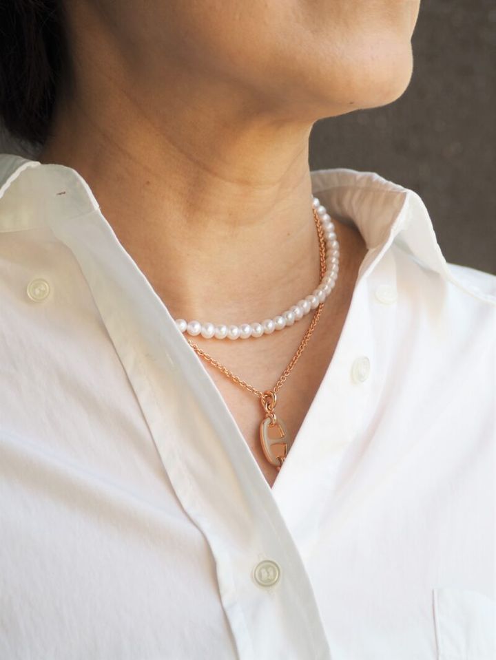 ネックレスの重ねづけ