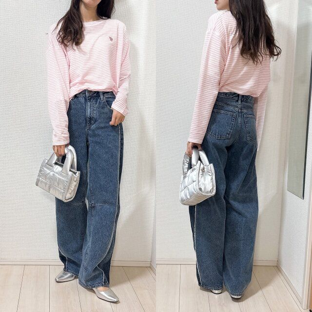 カジュアルなトップスで春コーデ