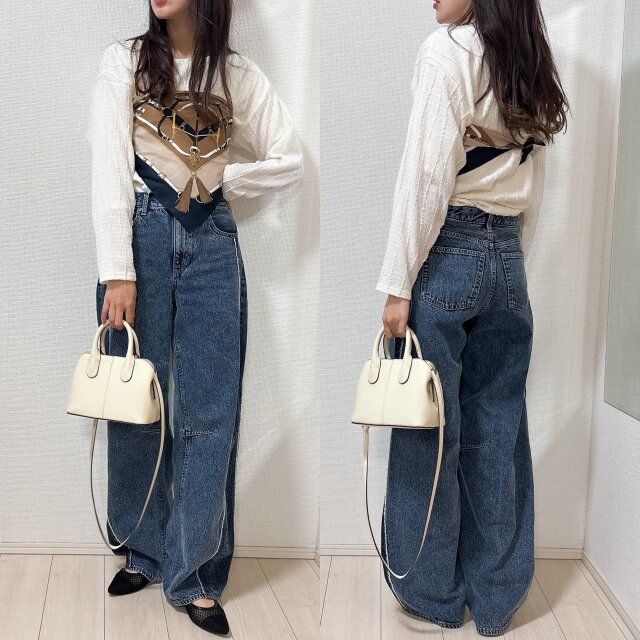 スカーフ合わせも可愛い