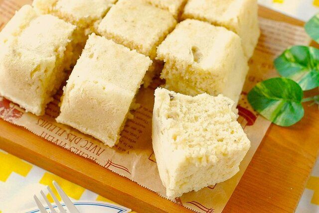 ふわふわバナナ蒸しケーキ
