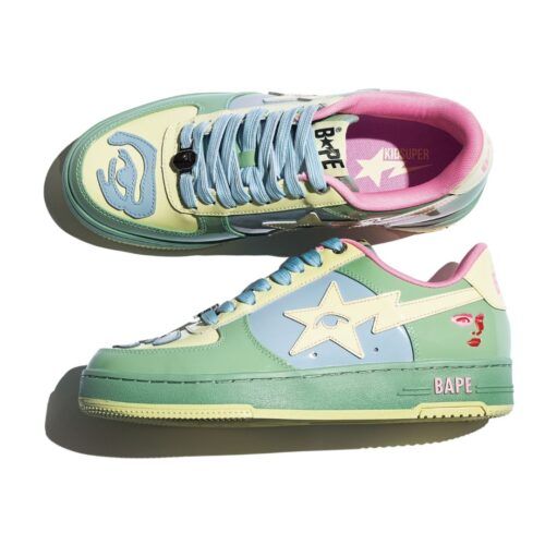 「BAPE®の激レアスニーカー」“キッドスーパー”コラボが炸裂！アート×ファッションの超個性派な一足