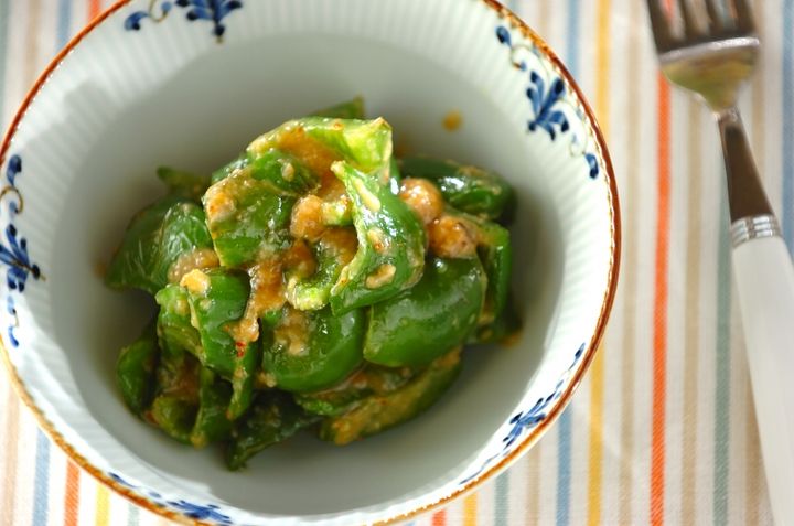 ピーマンの七味みそマリネ