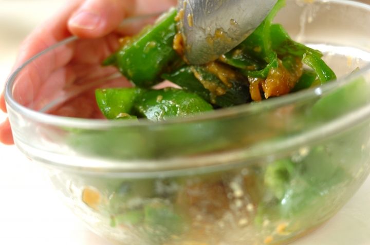 ピーマンの七味みそマリネの作り方2