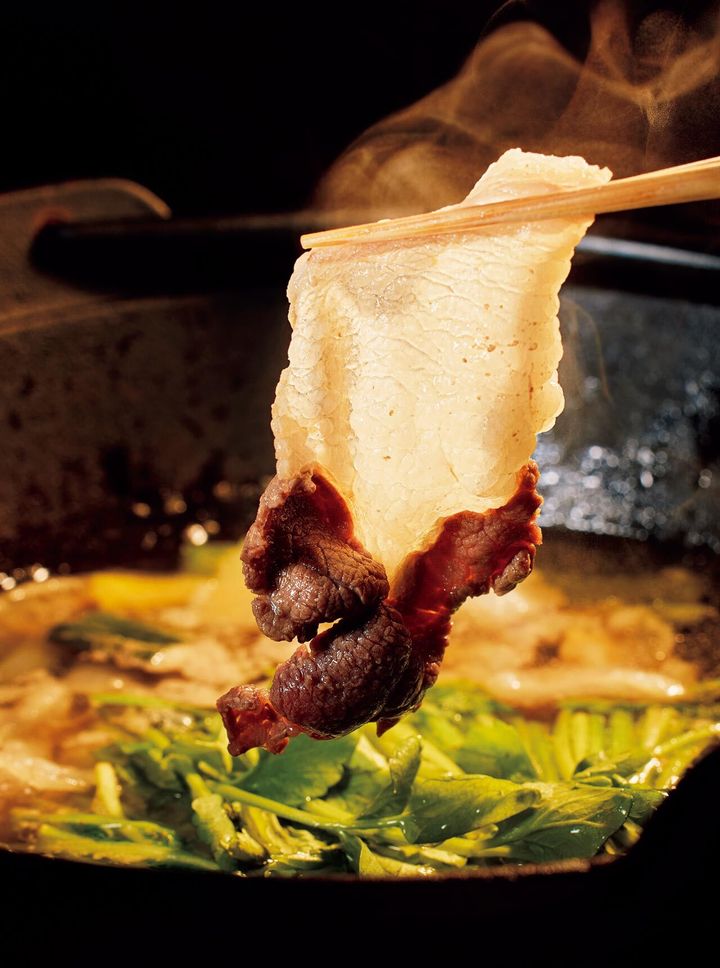 福島『新福島 たいよう 弍』の「熊肉のしゃぶしゃぶ」